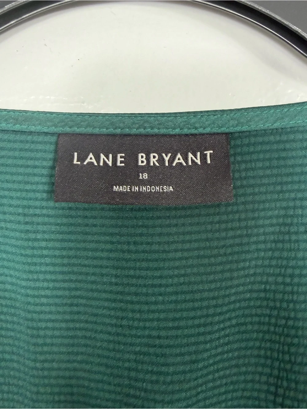 Lane Bryant V-Neck Long Sleeve Midi Dress with Tie Waist - Emerald Green sz 18
